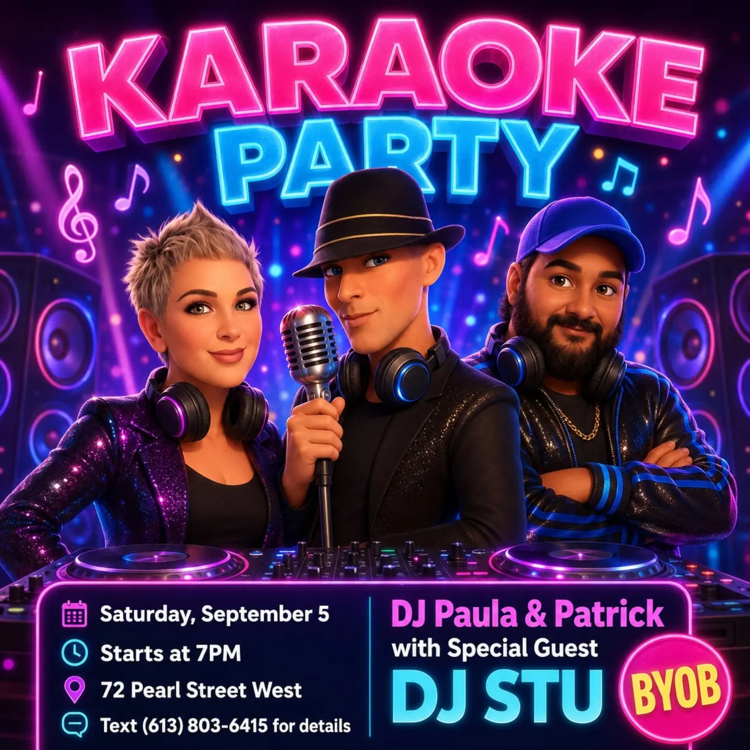 Promotional graphic 1 created for DJ Paula
